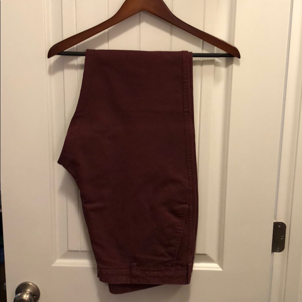 Lands End Maroon Chino Pants